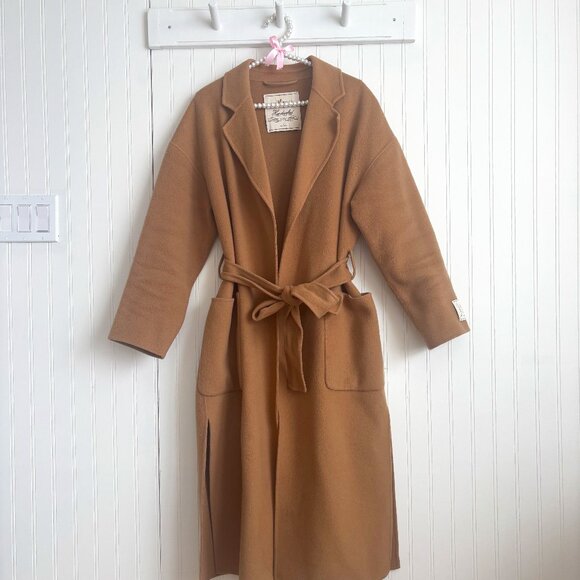 Aritzia Wilfred Camel Coat with Belt Size 2 (Medium) - Picture 1 of 4